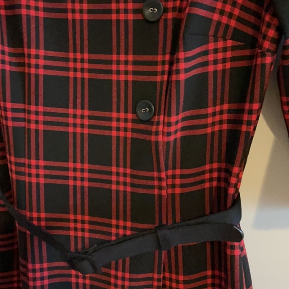 Le Chateau made in Canada black and red plaid dress size sm - Picture 3 of 4